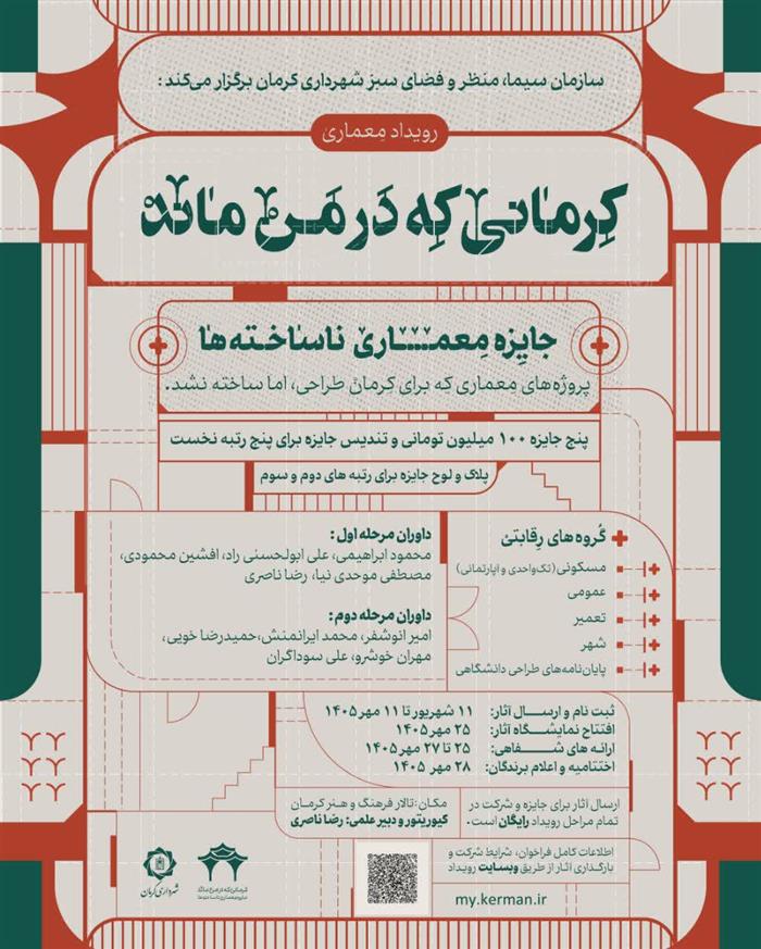 «کرمانی که در من ماند»؛ مروری بر طرحهای معماری که فرصت ساخت نیافتند «کرمانی که در من ماند»؛ مروری بر طرحهای معماری که فرصت ساخت نیافتند